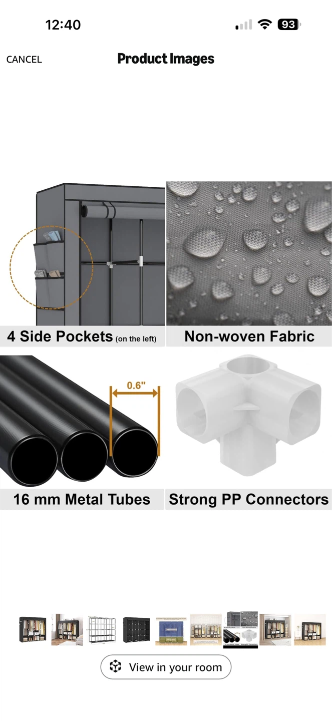 Portable Wardrobe Closet Organizer - photo 3