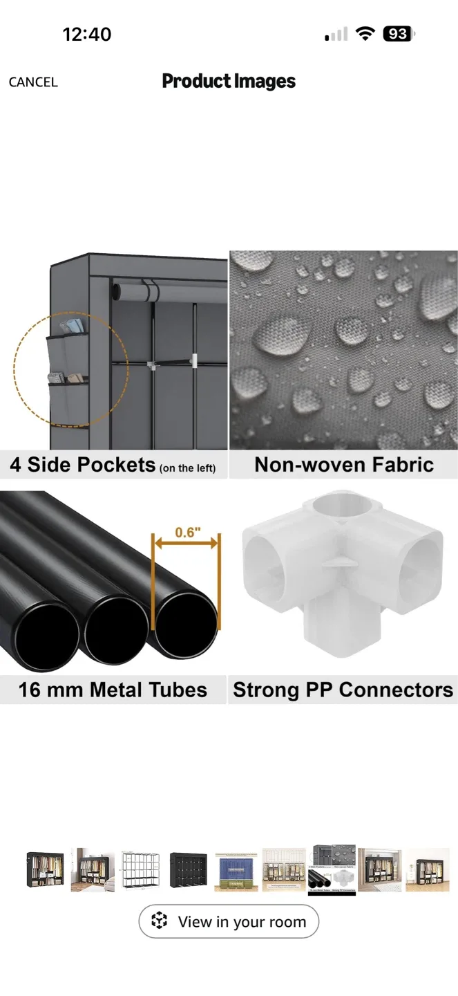 Portable Wardrobe Closet Organizer - photo 3