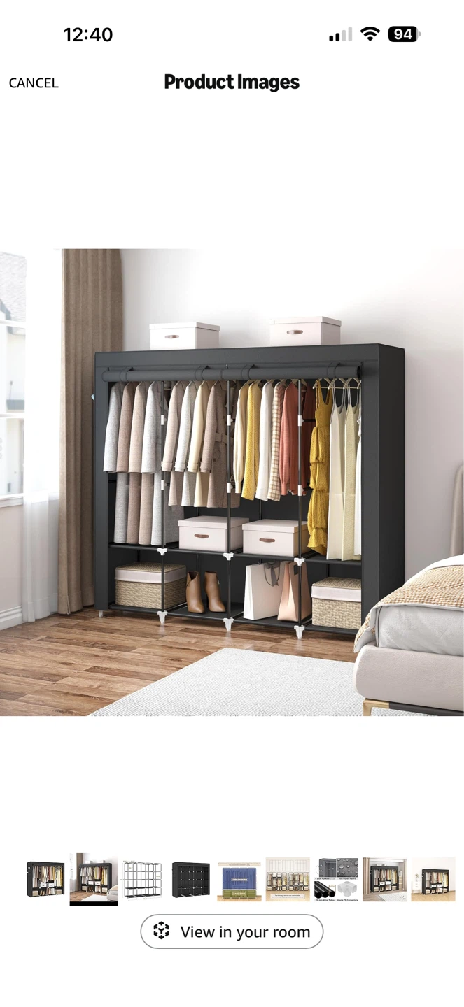 Portable Wardrobe Closet Organizer - photo 2