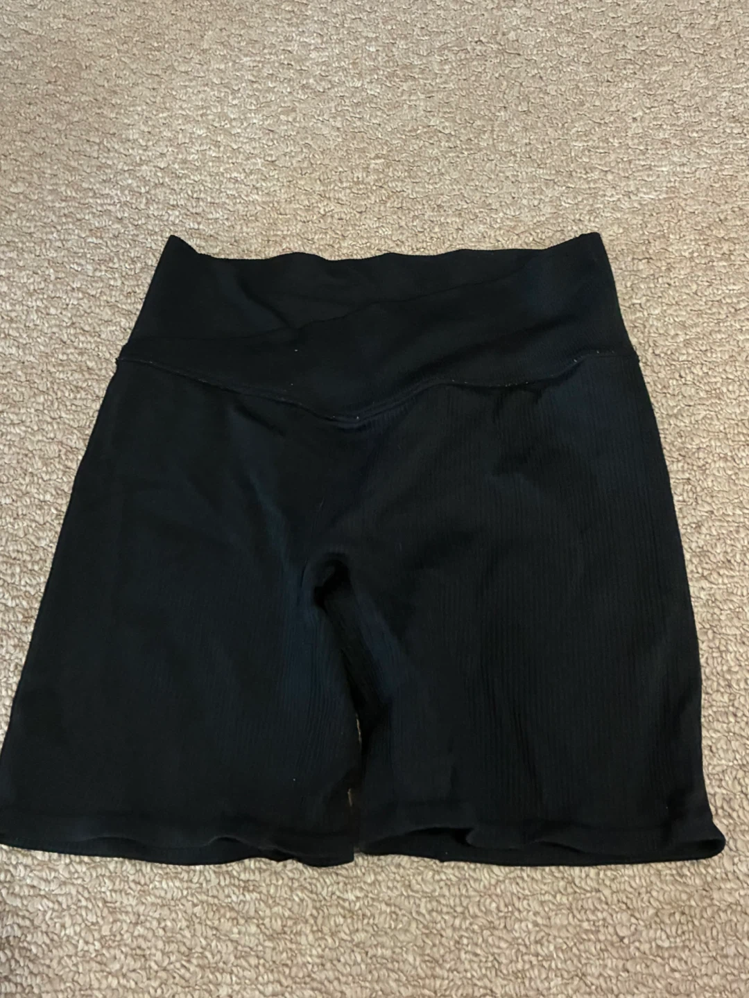 Colsie Black Ribbed Bike Shorts