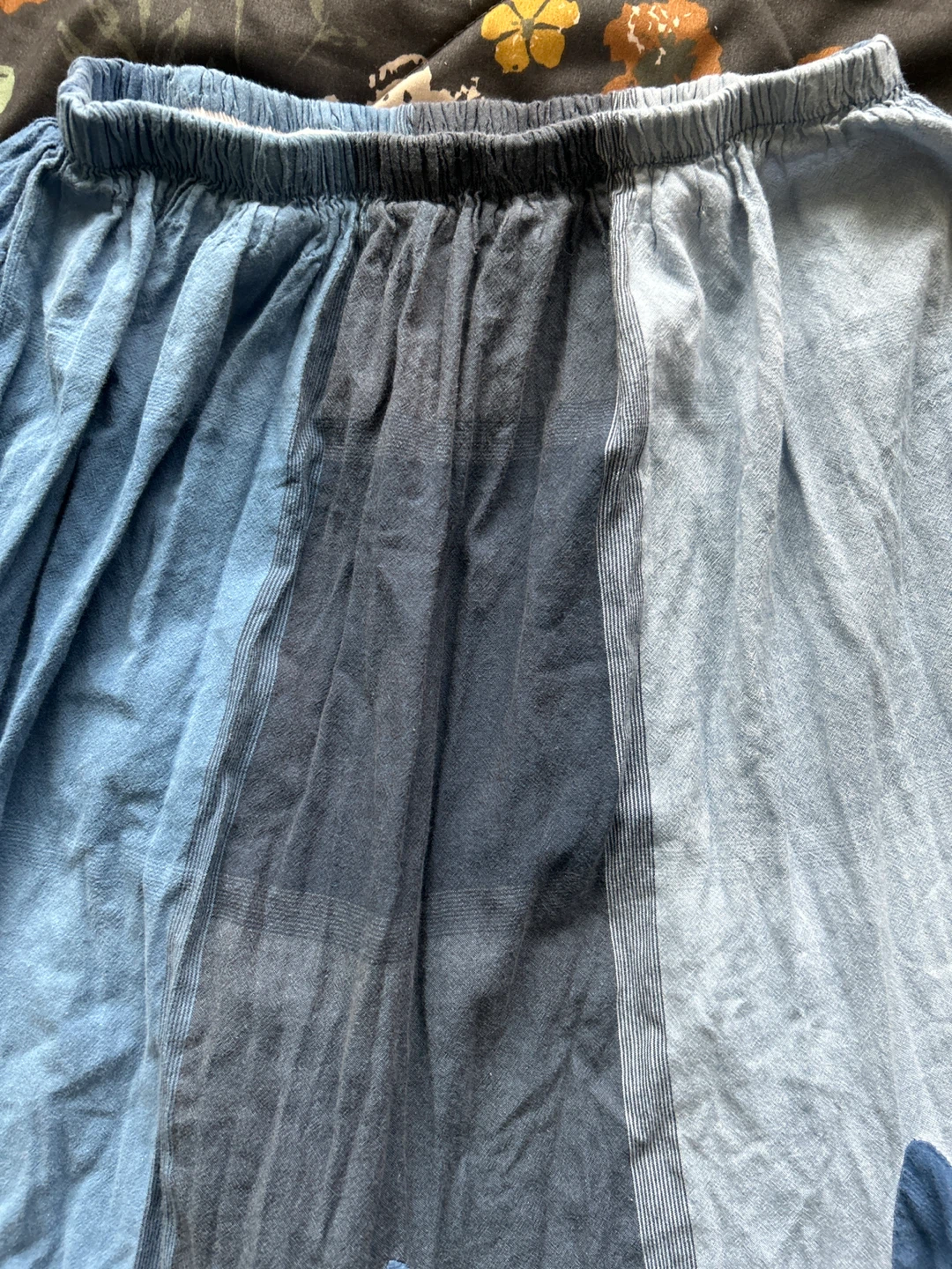 Blue Striped Maxi Skirt Cotton - photo 2