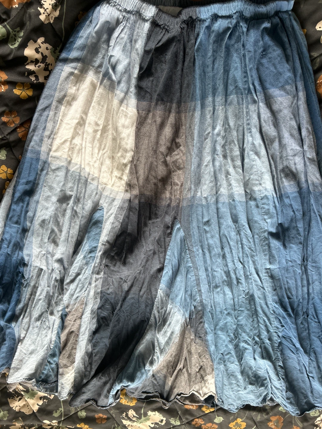 Blue Striped Maxi Skirt Cotton - photo 4