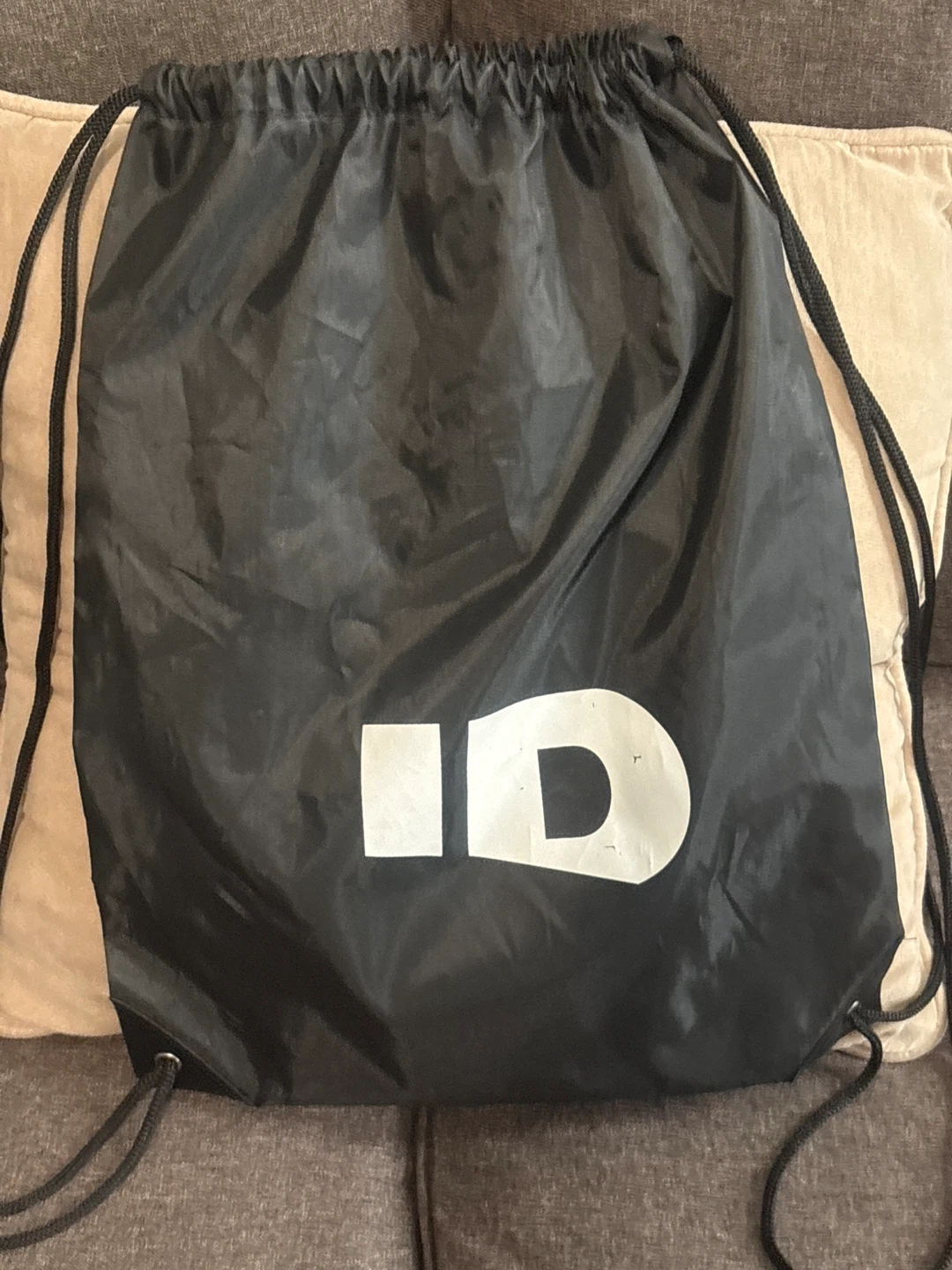 Black Drawstring Bag with "No Excuse Logo - photo 2