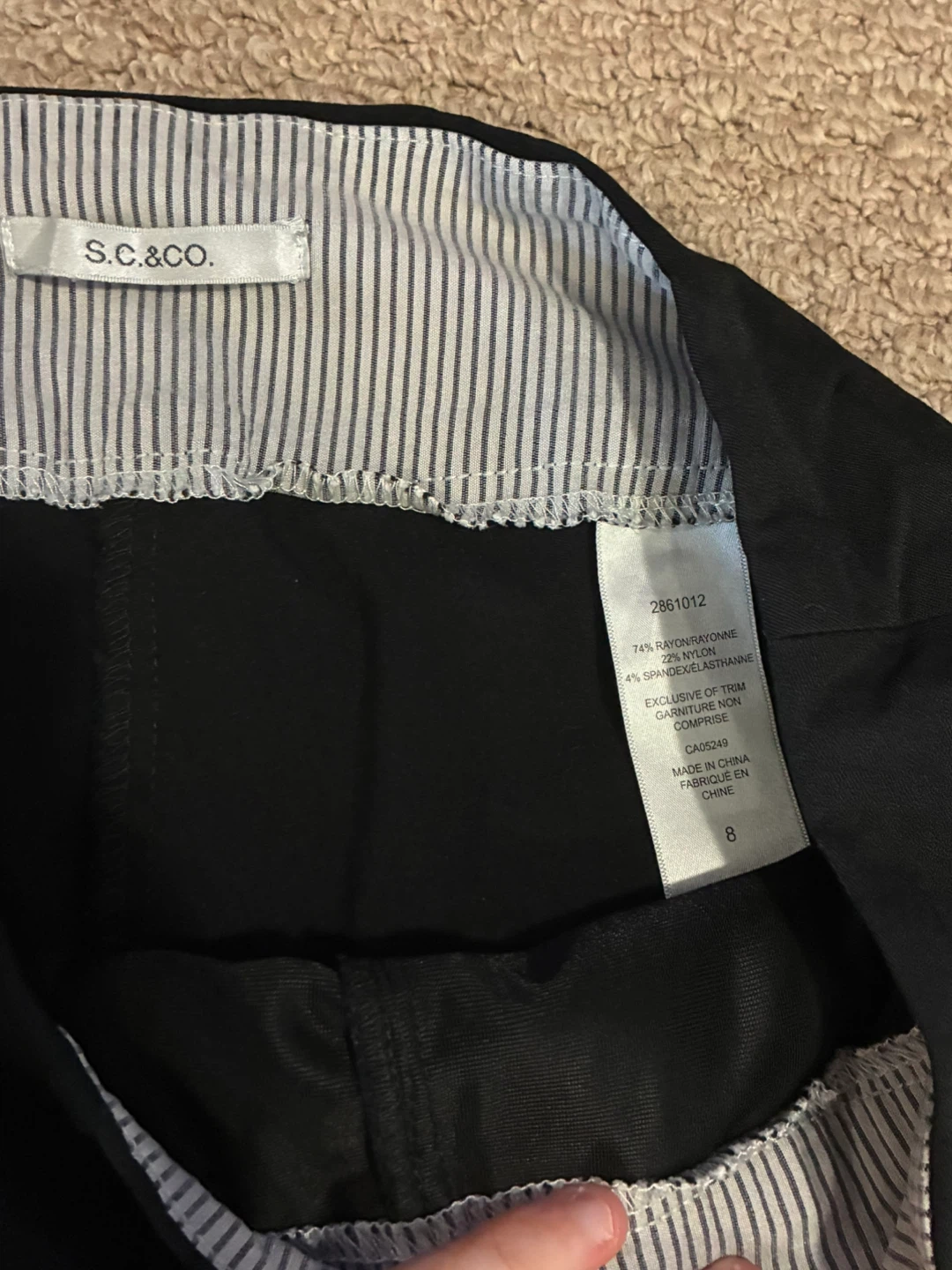 S.C. & CO. Black Trousers - photo 3