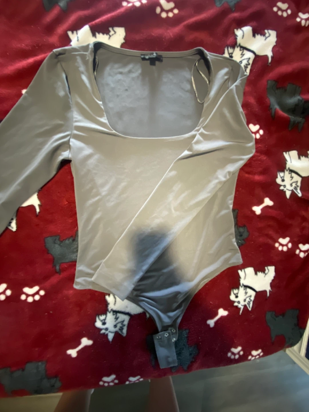 Dynamite square neck long sleeve bodysuit