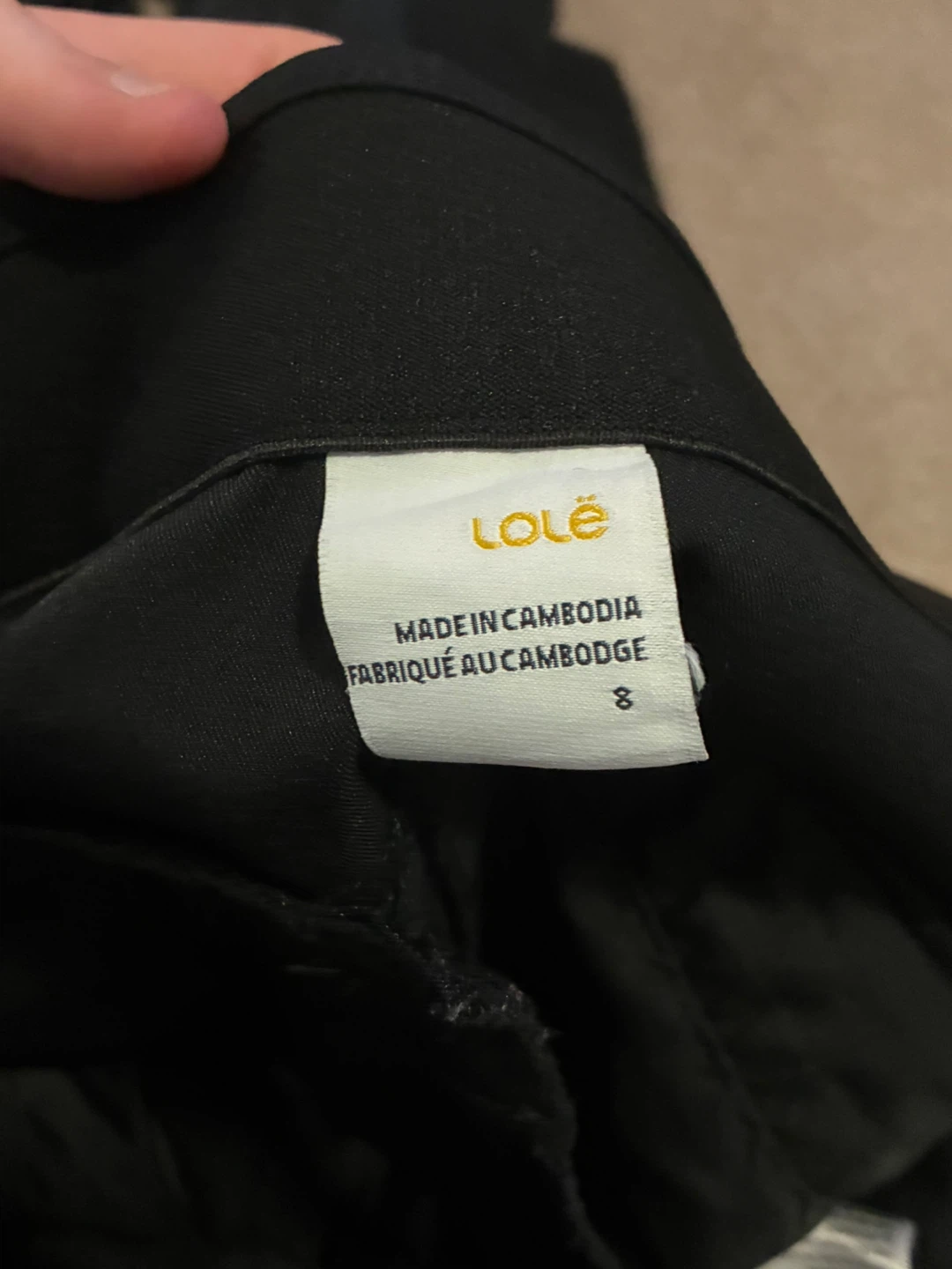 Lole Black Pants Size 8