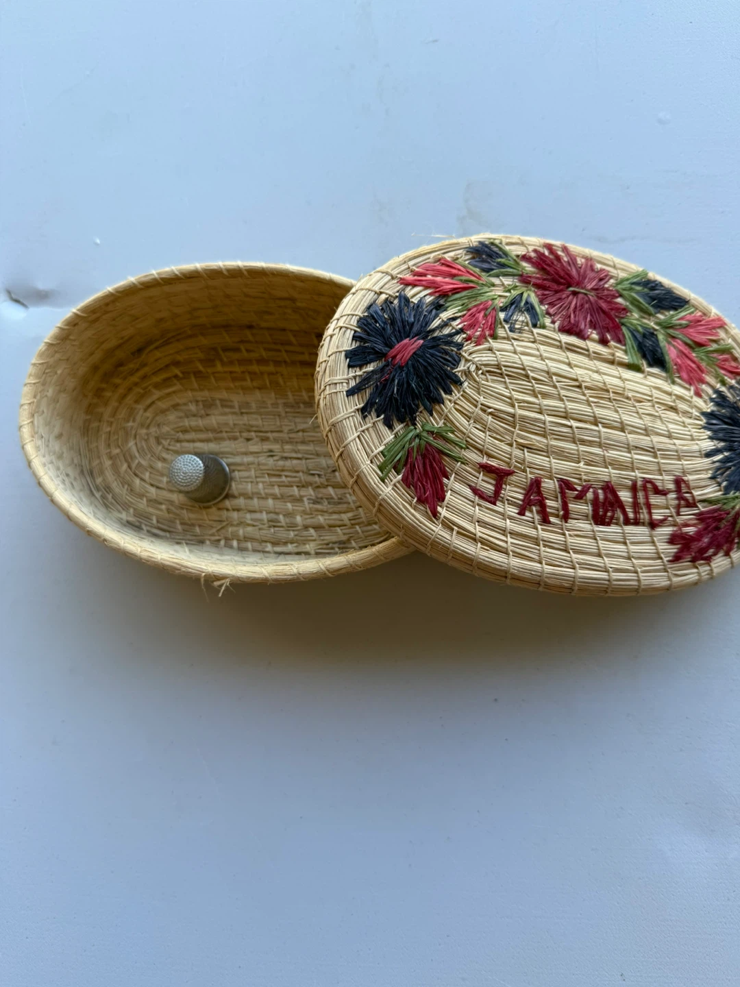Woven Jamaica Trinket Box with Embroidery - photo 2