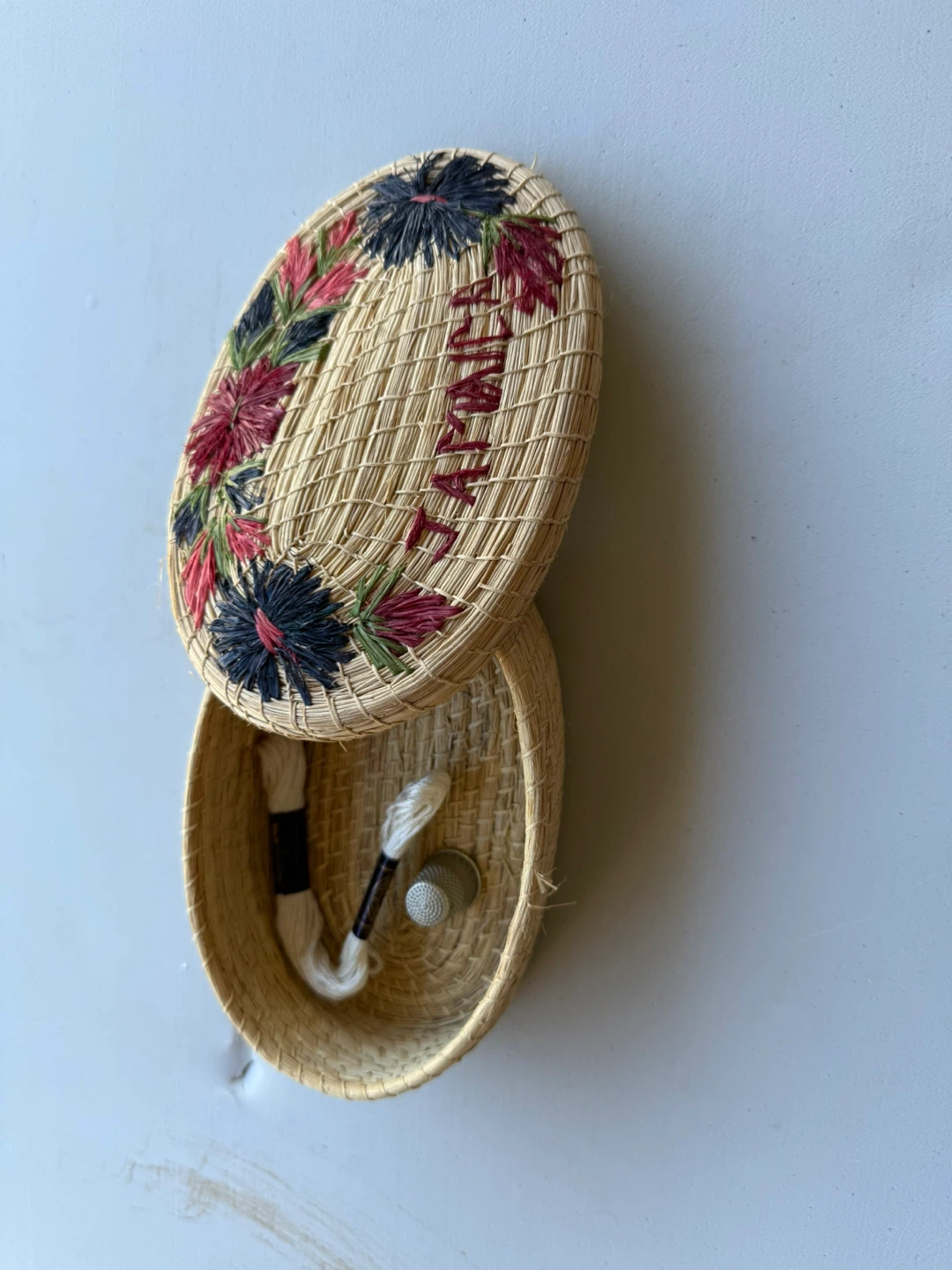 Woven Jamaica Trinket Box with Embroidery - photo 3