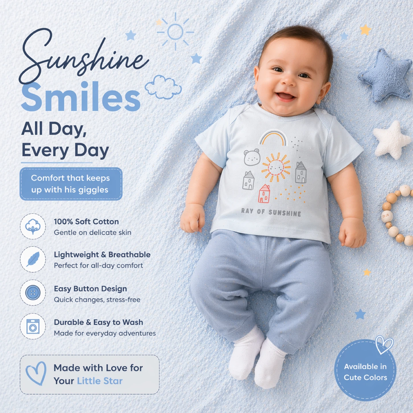 Baby Clothes Set - 100% Soft Cotton - photo 2
