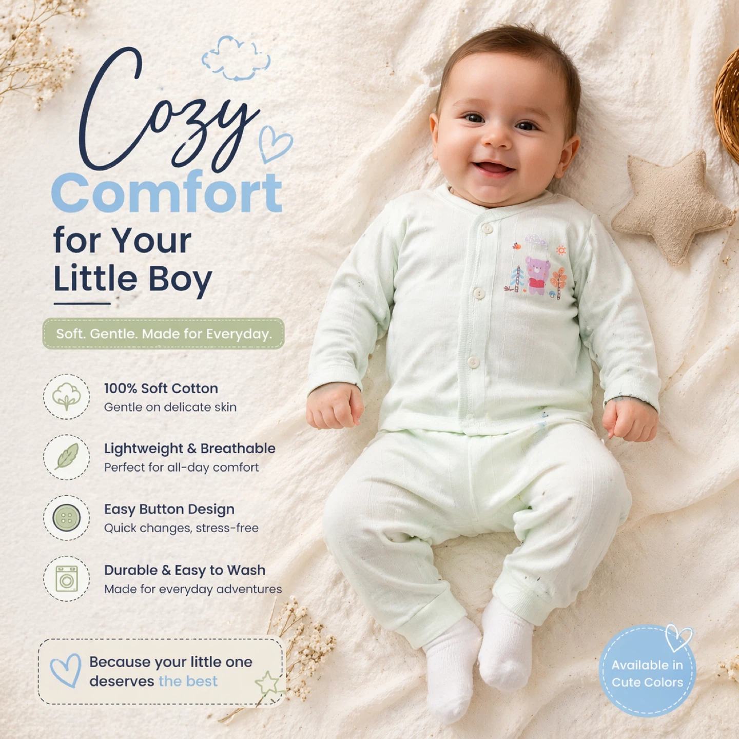 Baby Clothes Set - 100% Soft Cotton - photo 3