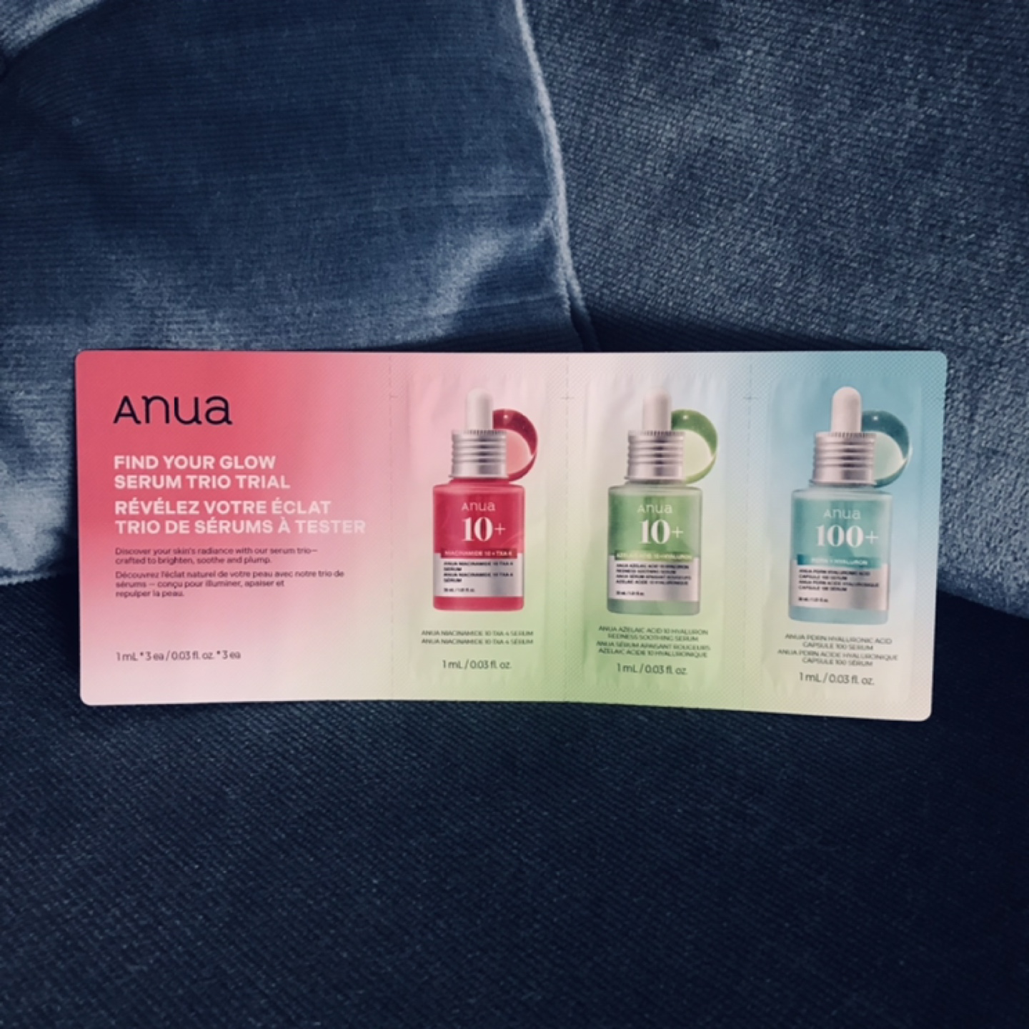 ANUA brand: Find Your Glow Serum Trio Trial