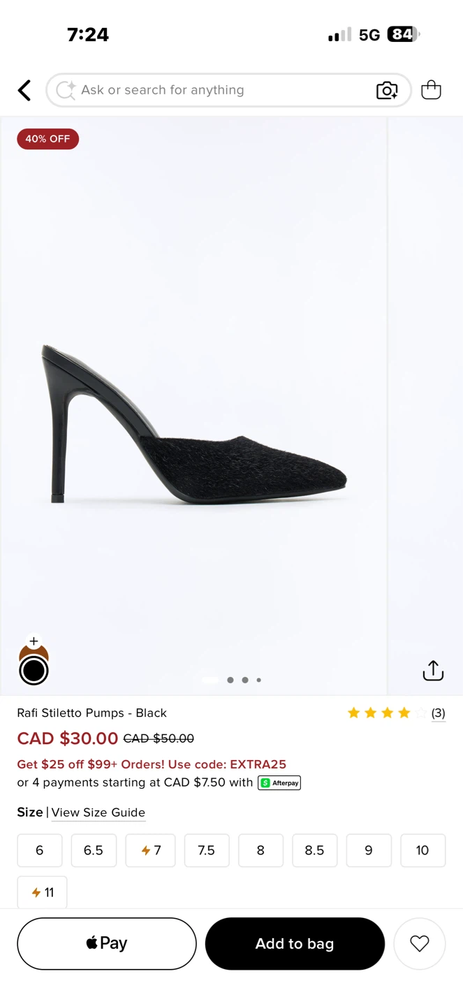 Rafi Stiletto Pumps - Black
