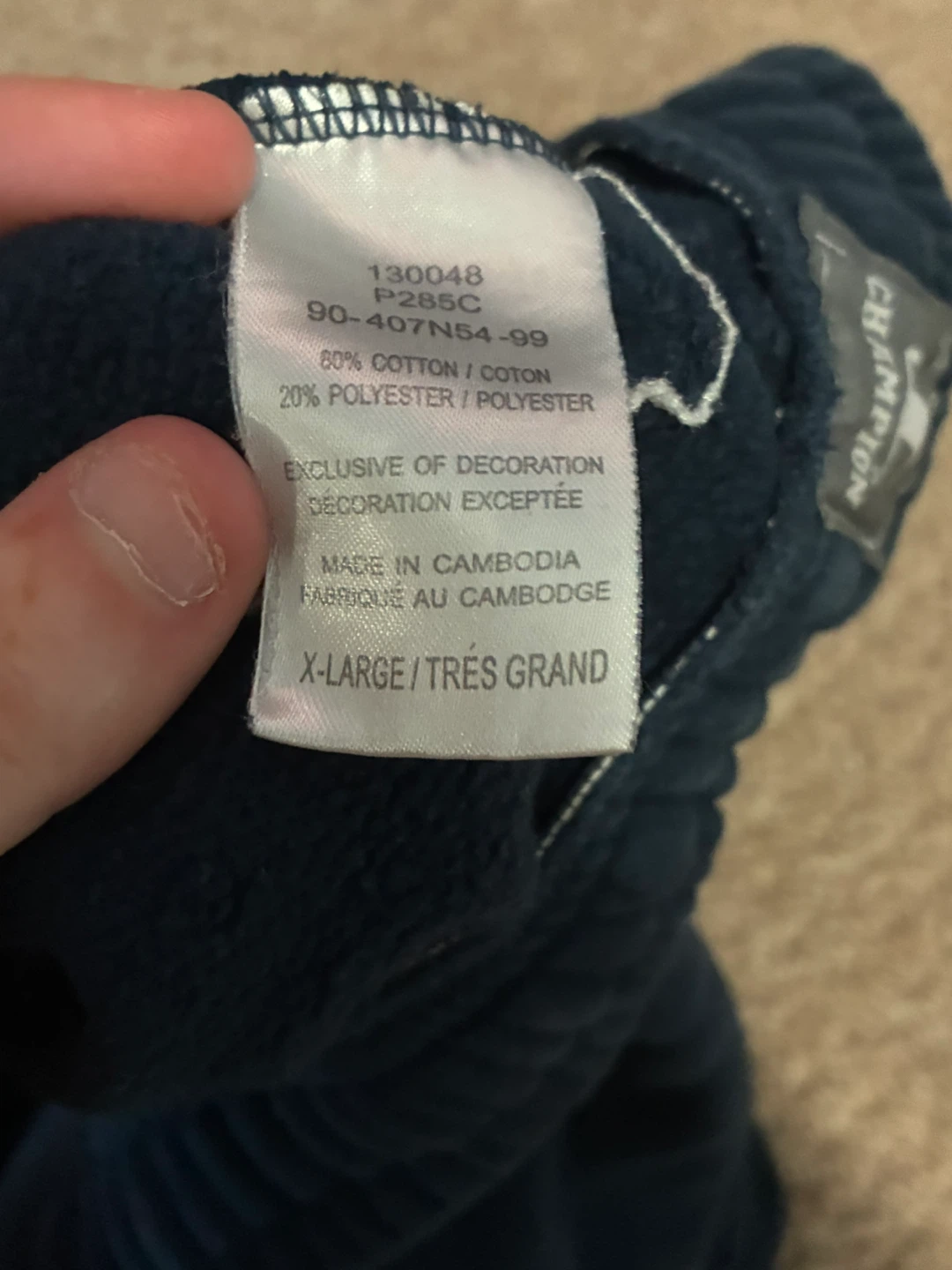 Champion Navy Sweatpants - Size X-Large - photo 3