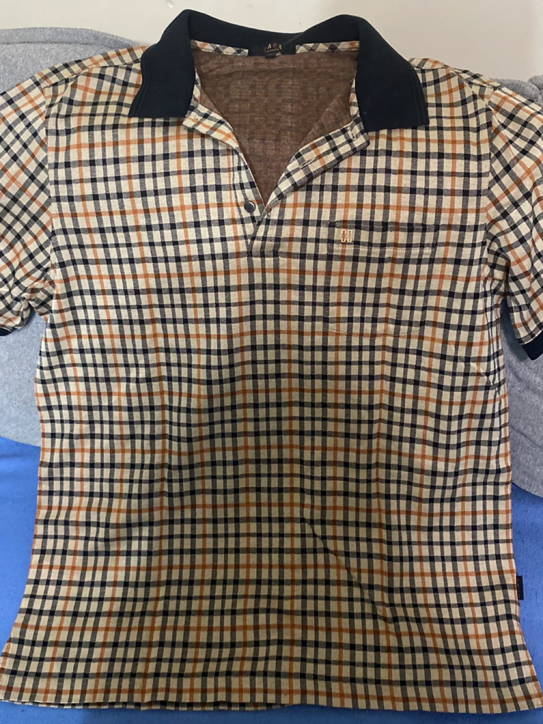 DAKS Plaid Polo Shirt