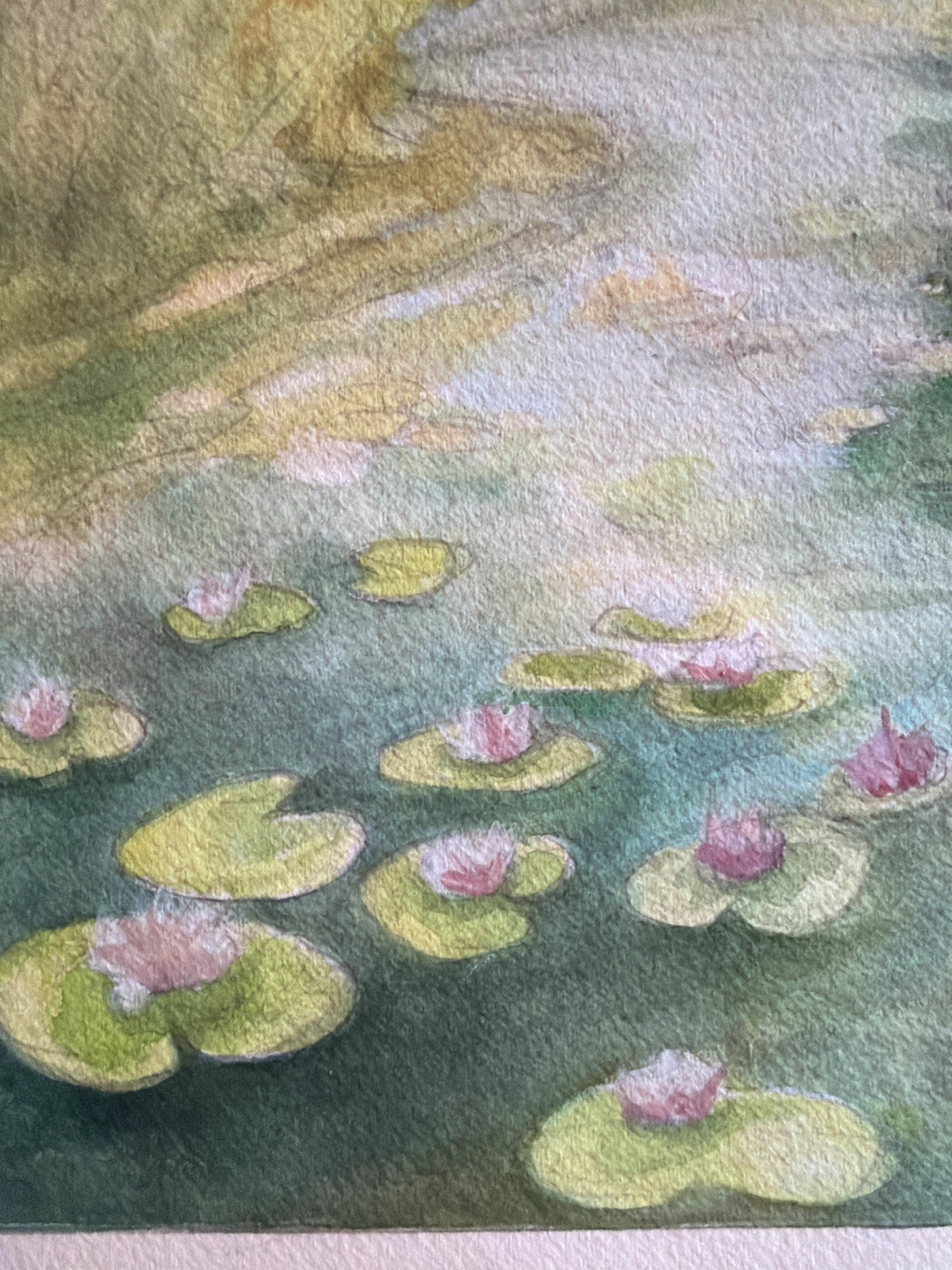 S. O'Reilly Watercolor Painting - Water Lilies Scene - photo 2