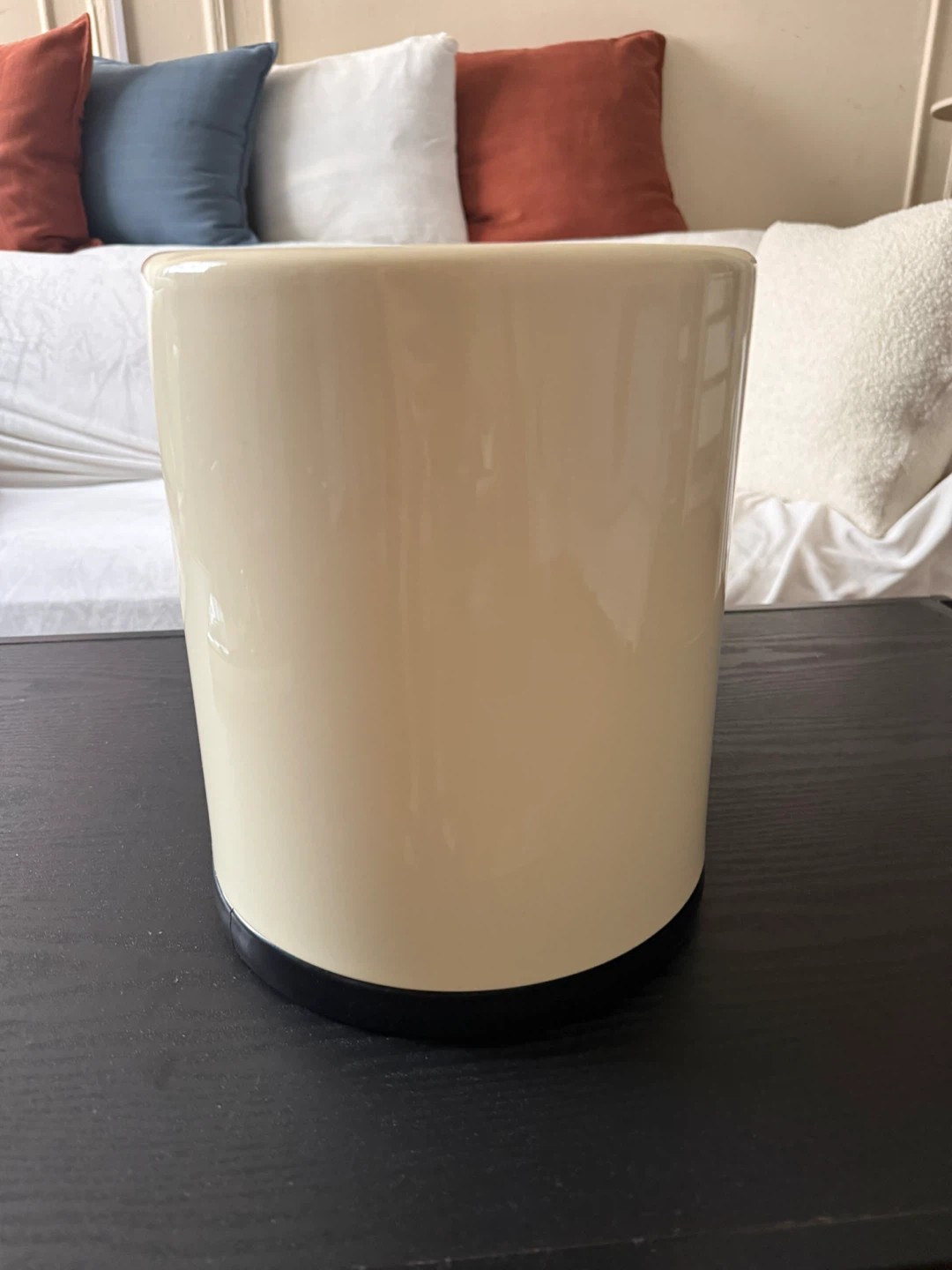 Cream and Black Trash Can - photo 2