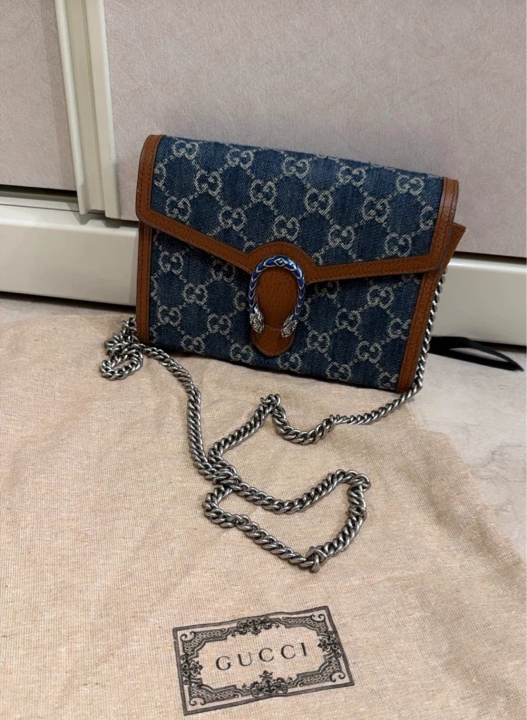 Gucci Denim Shoulder Bag