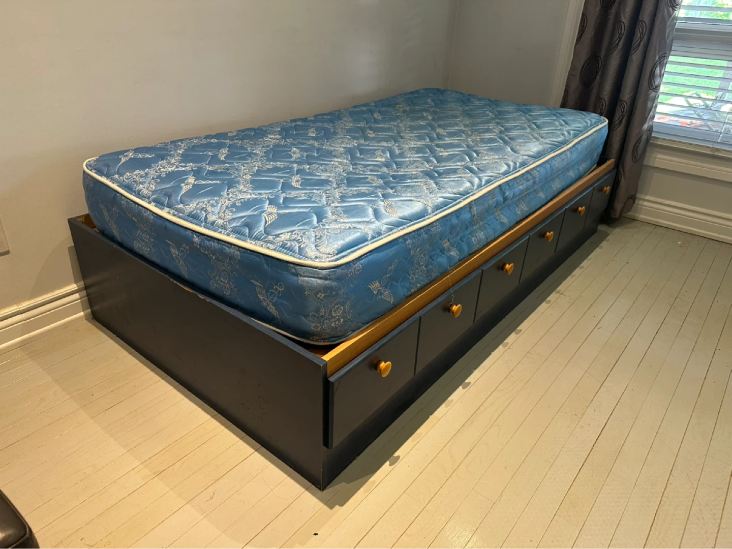 Twin Bed Frame with Storage Drawers - photo 4