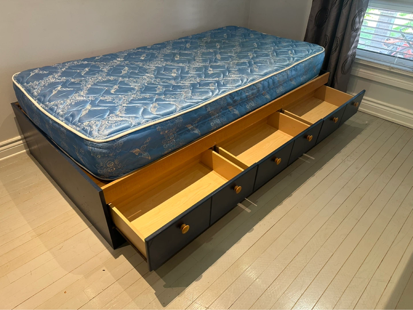 Twin Bed Frame with Storage Drawers - photo 3