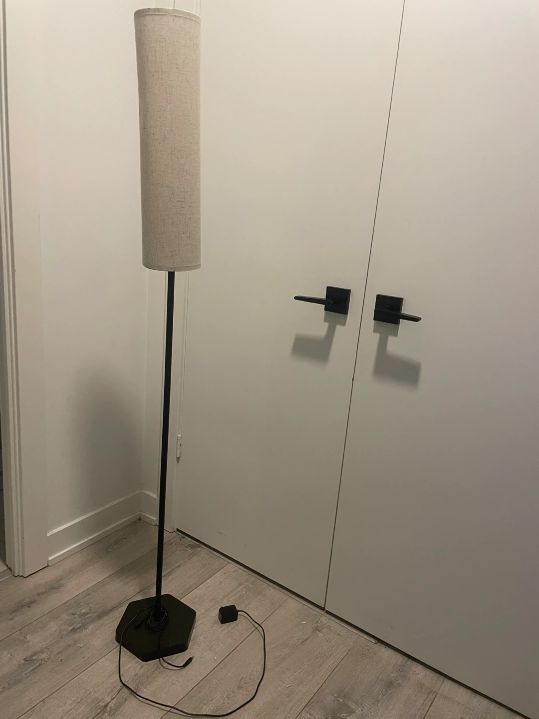 Tall Floor Lamp with Fabric Shade