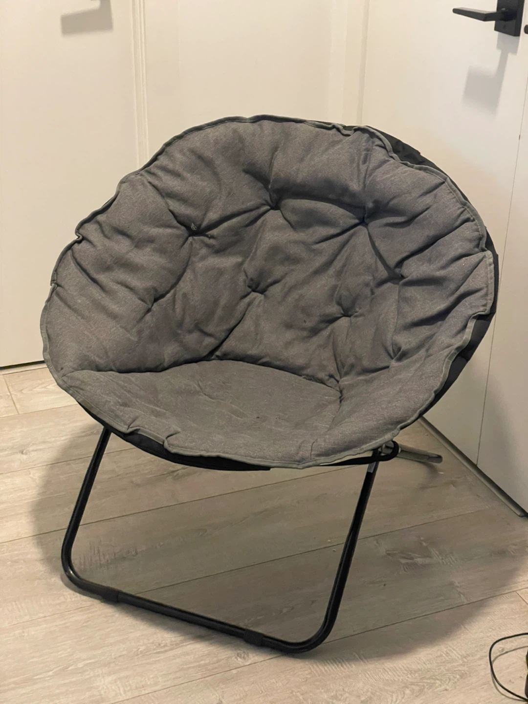 Grey Round Moon Chair