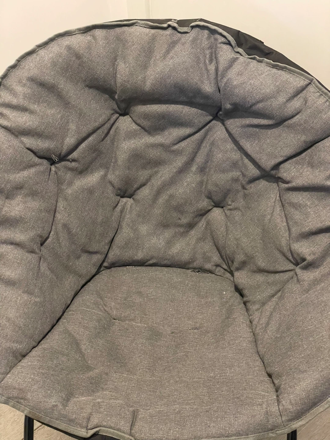 Grey Round Moon Chair - photo 2