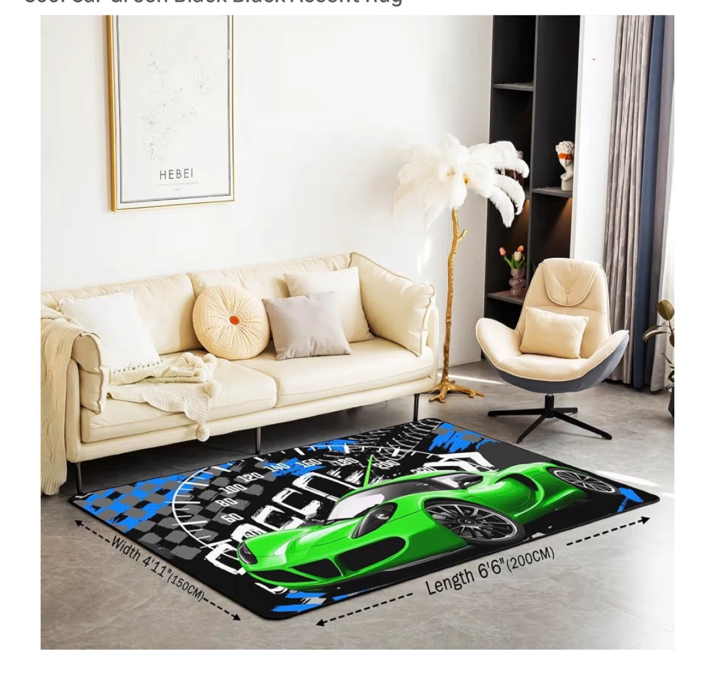 Race Car Area Rug