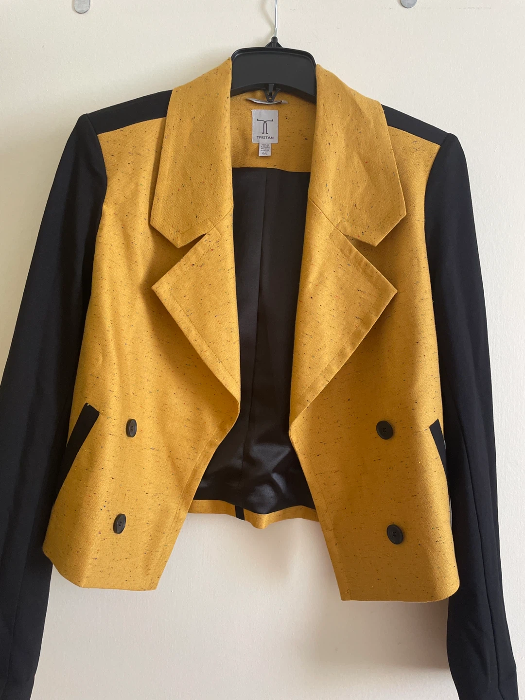 Tristan Women's Yellow and Black Blazer - Size S