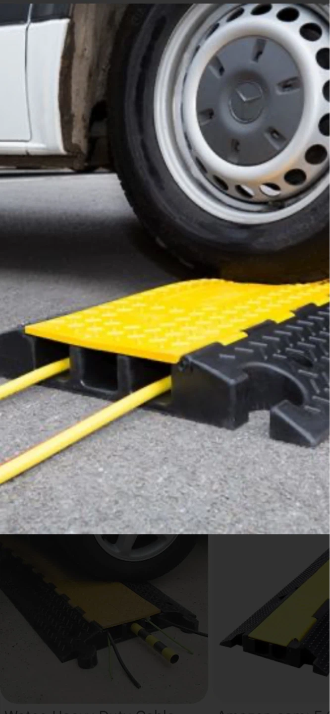 Yellow and Black Heavy Duty Cable Protector Ramp - photo 2
