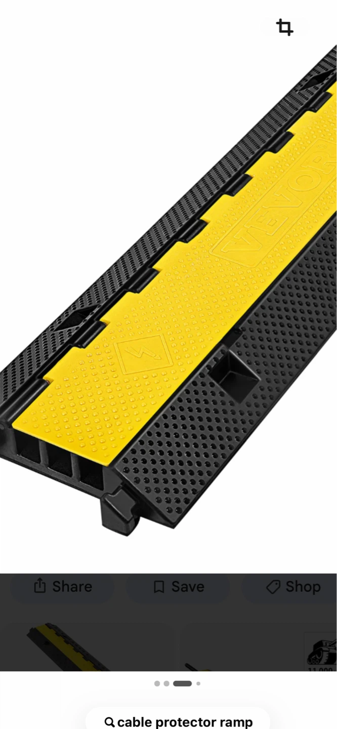Yellow and Black Heavy Duty Cable Protector Ramp