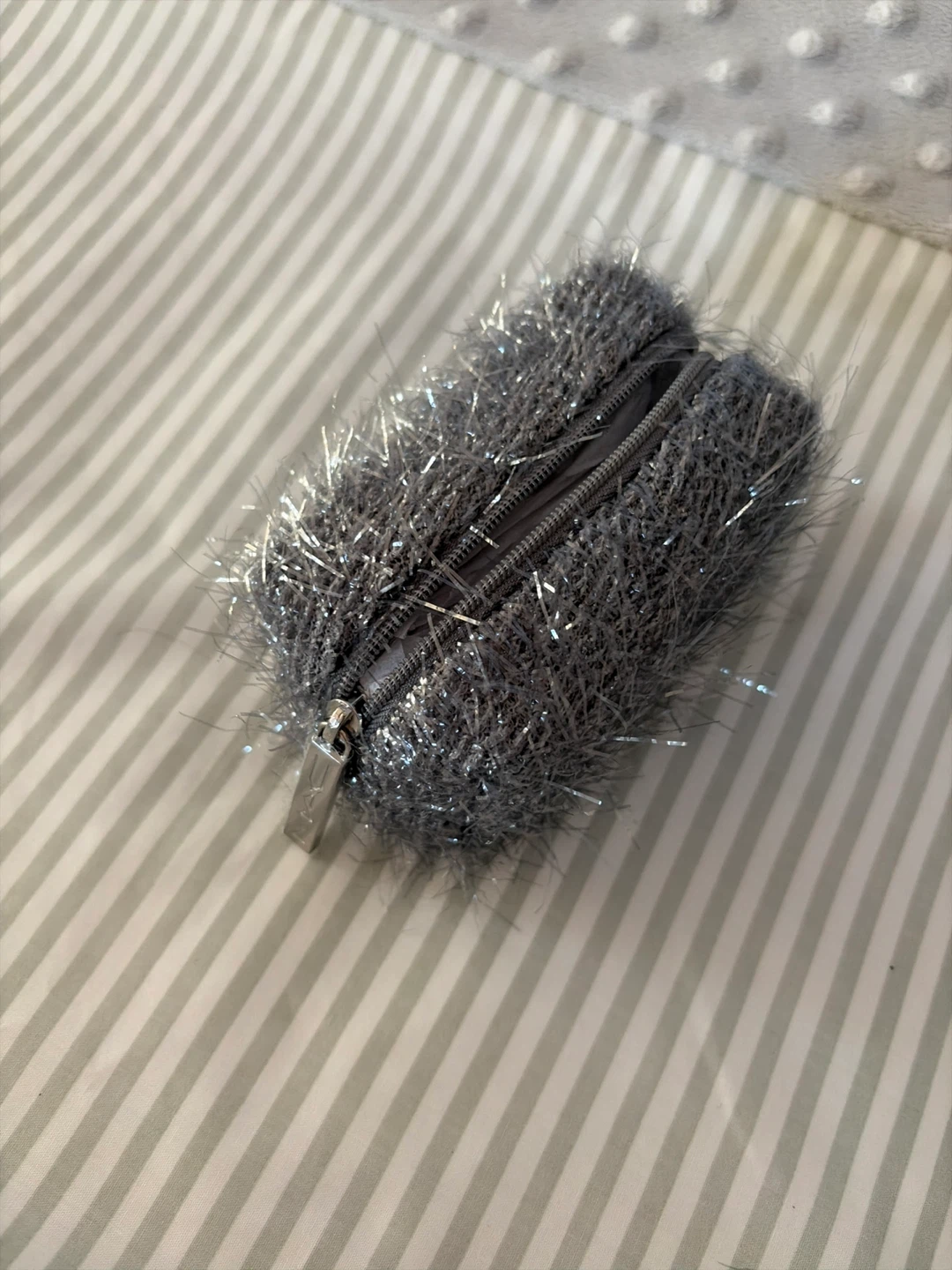 Sparkly Grey Cosmetic Bag