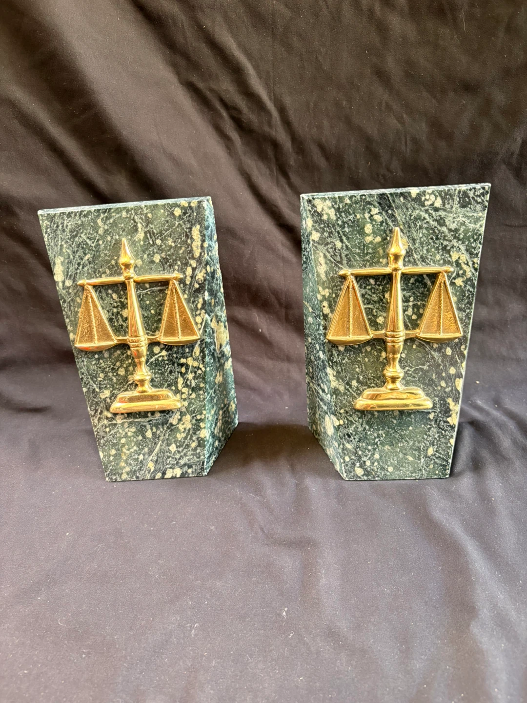 Marble Scale Bookends