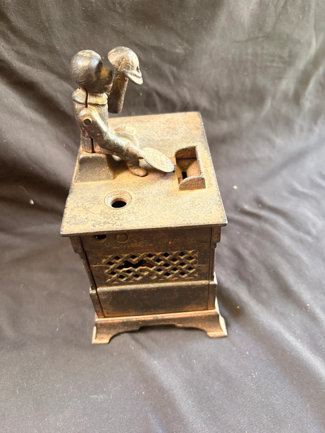 Vintage Cast Iron Organ Bank Mechanical Bank - photo 5