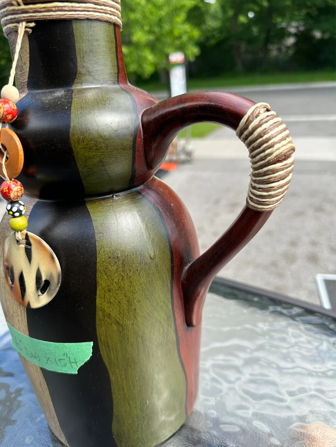 Decorative Vase with Beads