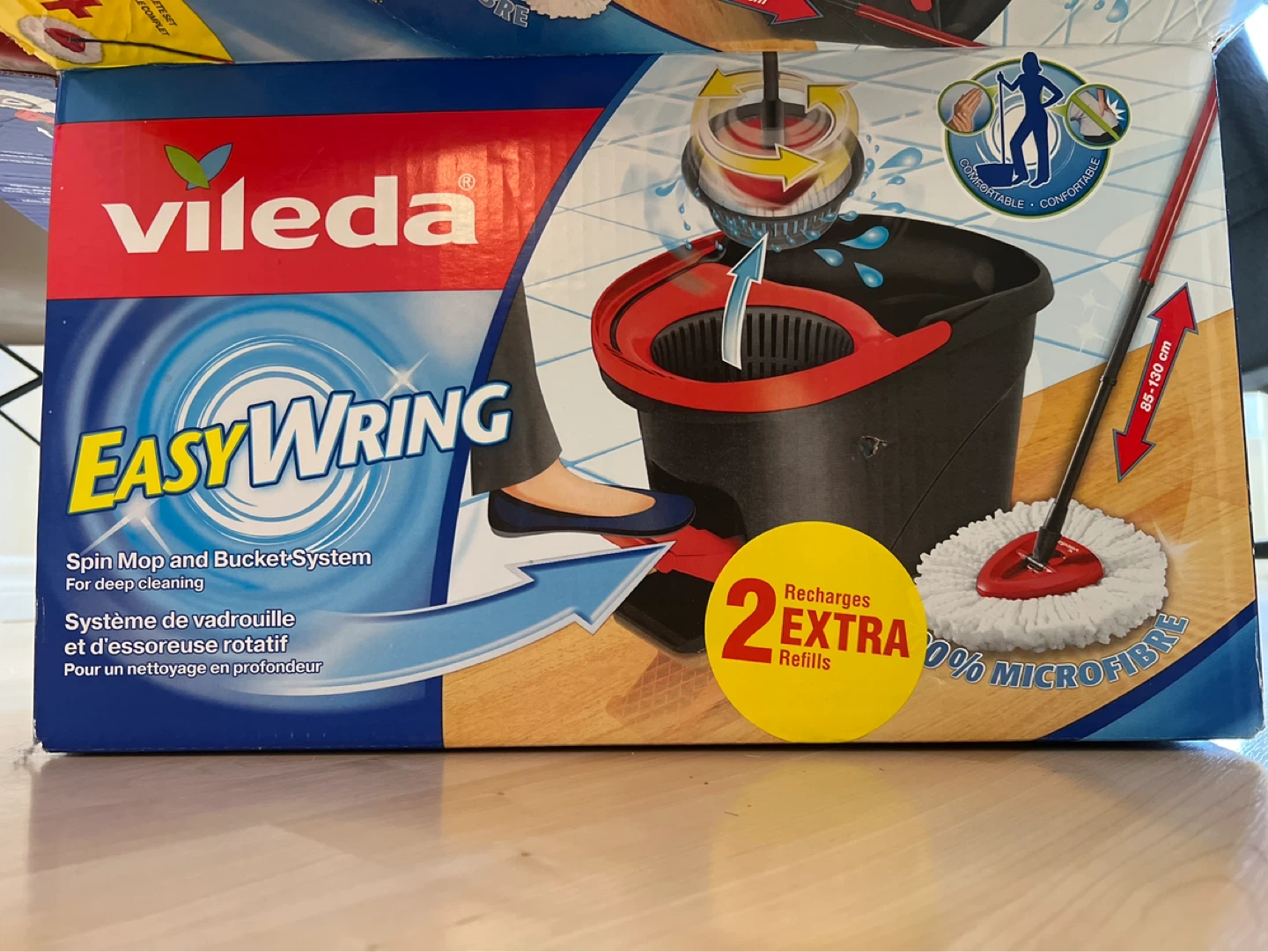 Vileda EasyWring Spin Mop and Bucket System with 2 Extra Refills