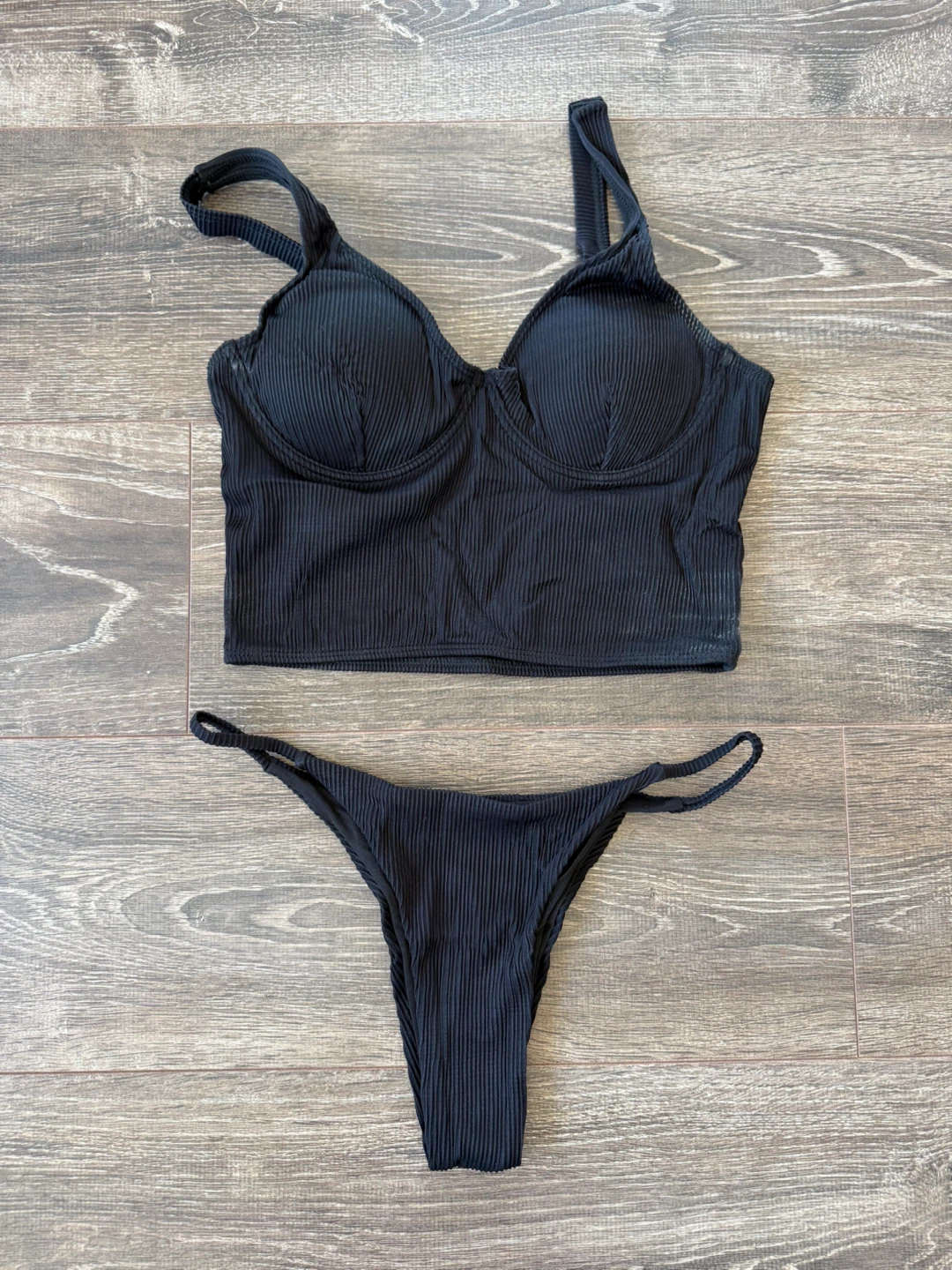 Brand new Ribbed Bikini Tankini Set size medium
