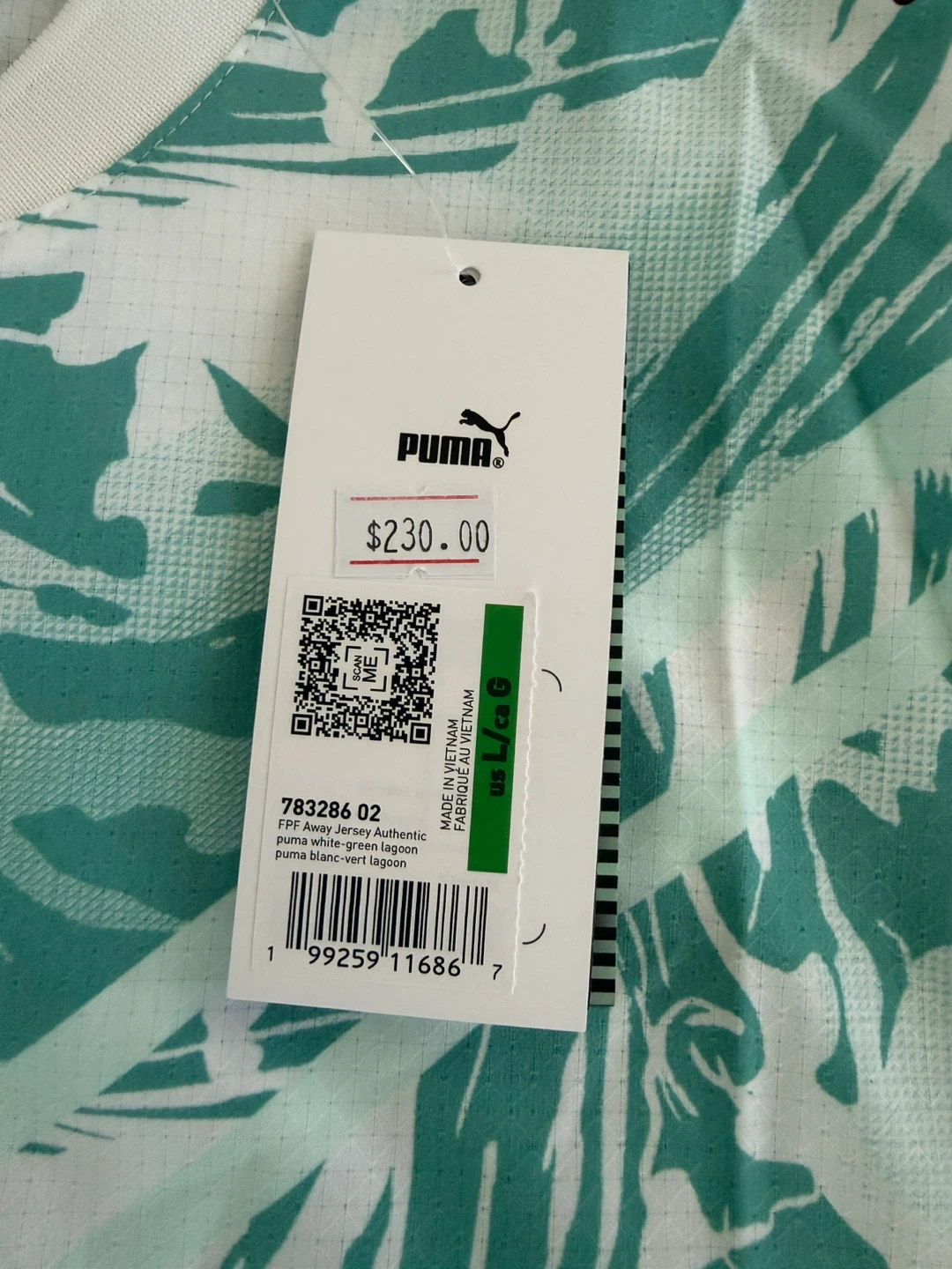 Authentic Puma Portugal Away Jersey White Teal Large - photo 3
