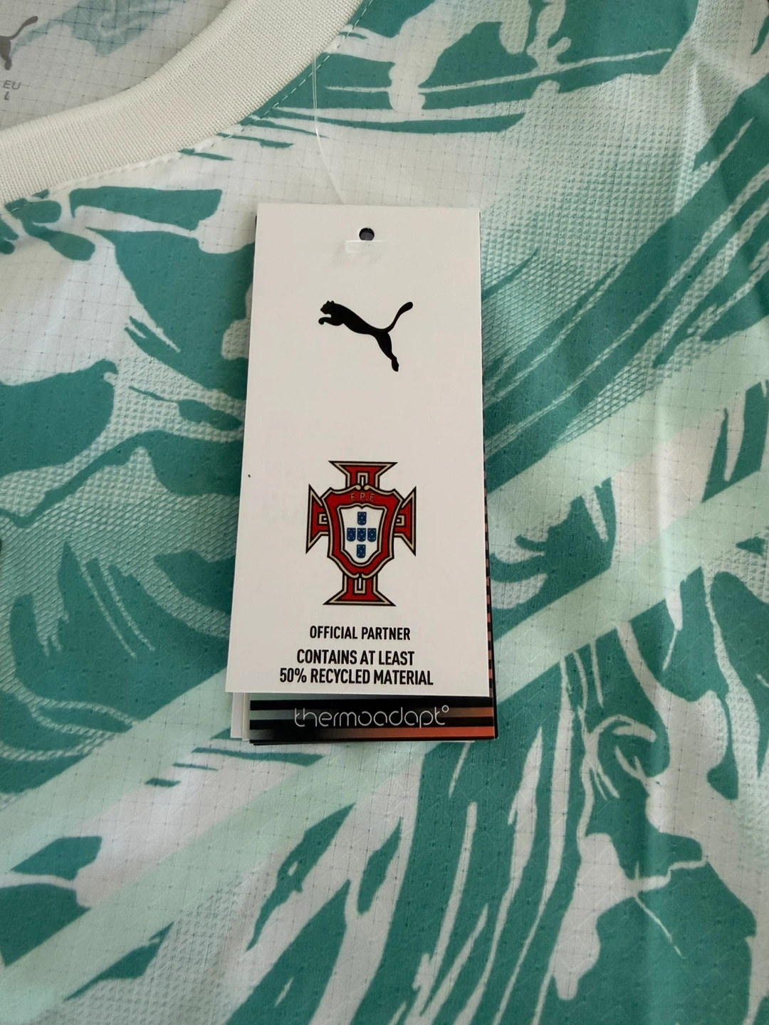Authentic Puma Portugal Away Jersey White Teal Large - photo 4
