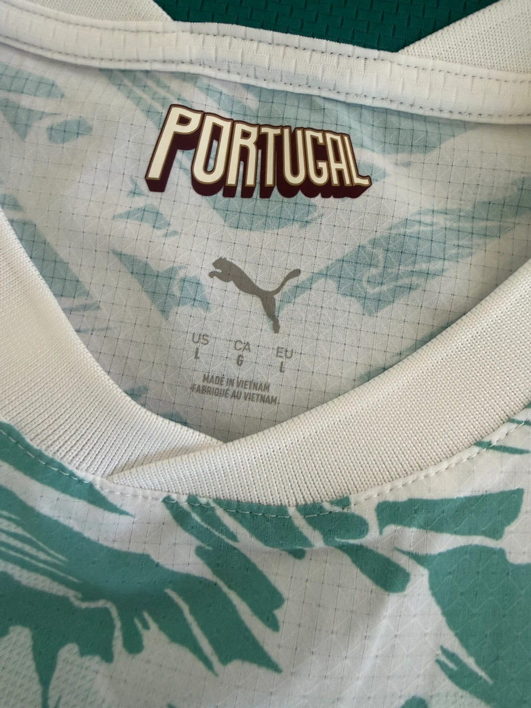 Authentic Puma Portugal Away Jersey White Teal Large - photo 2