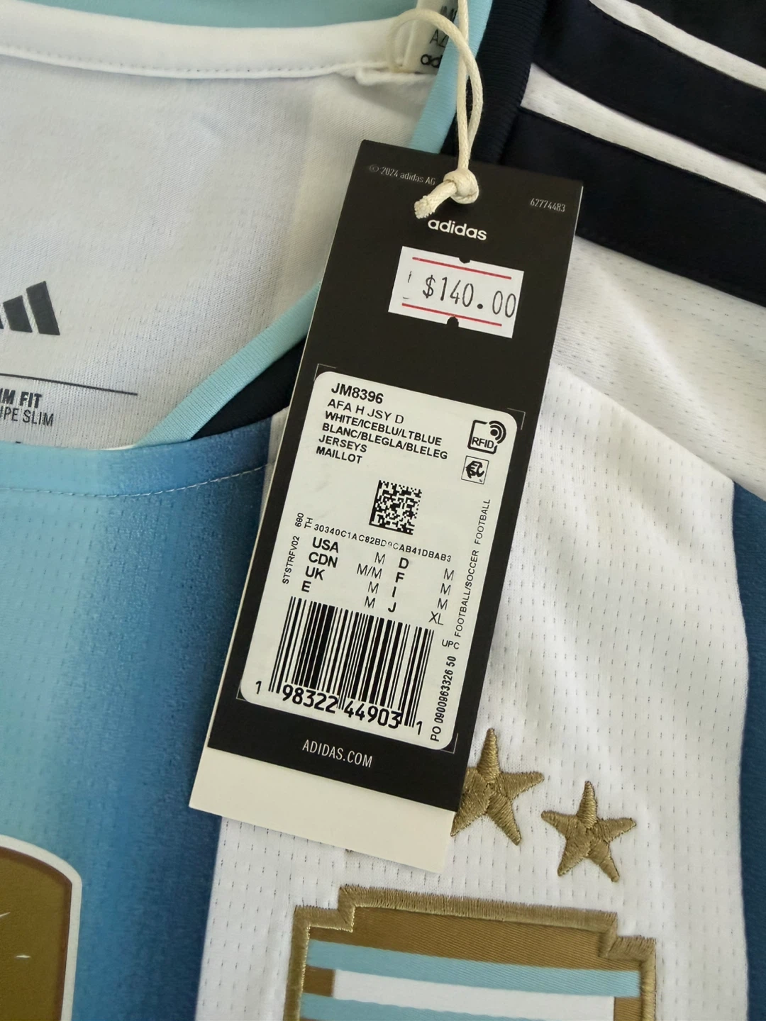 Authentic Adidas Argentina Home Jersey Medium - photo 3