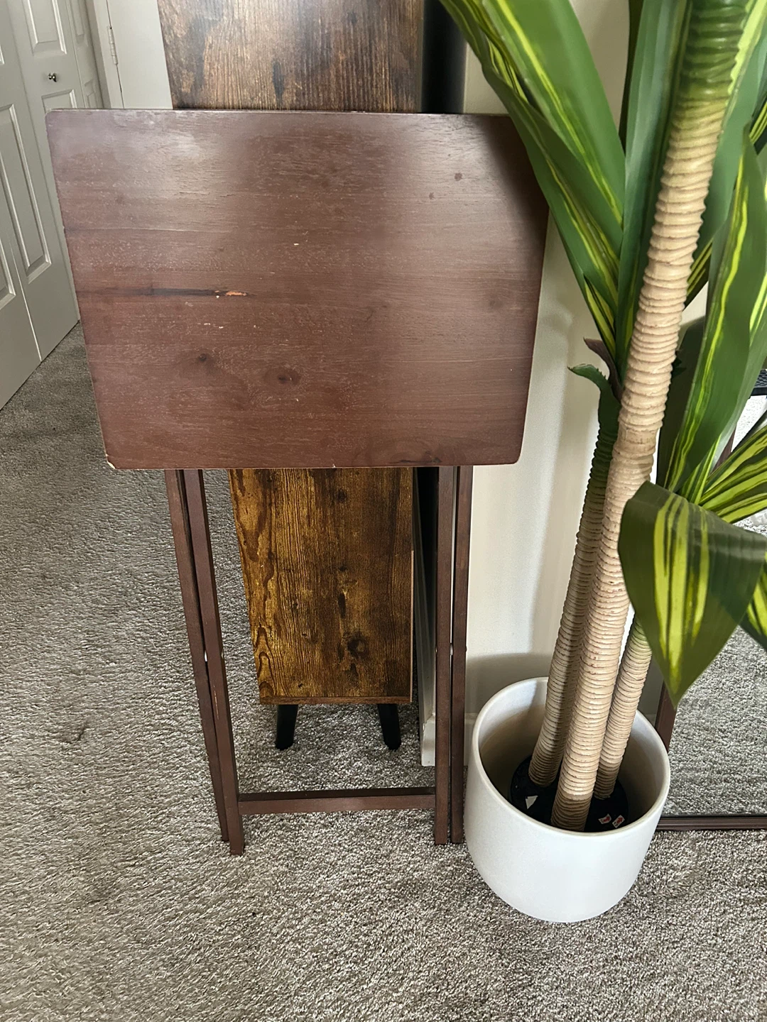 Wooden Folding Side Table - photo 2