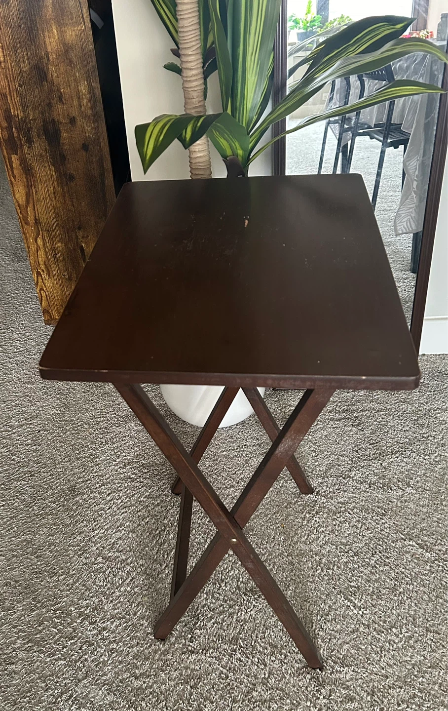 Wooden Folding Side Table