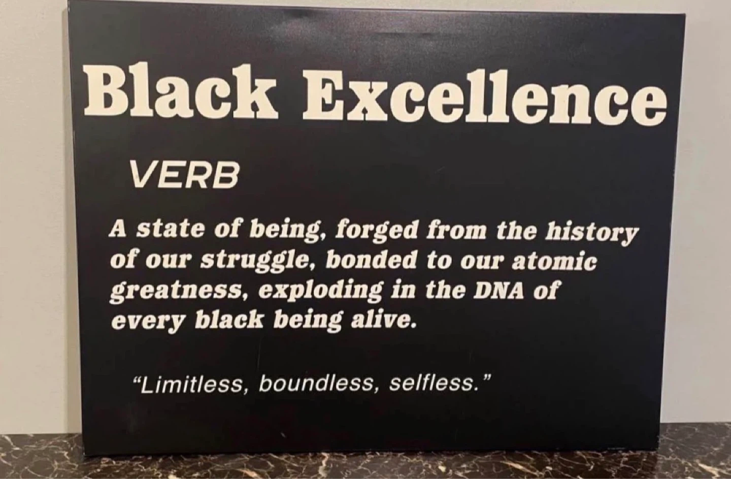 Black Excellence Wall Art $40