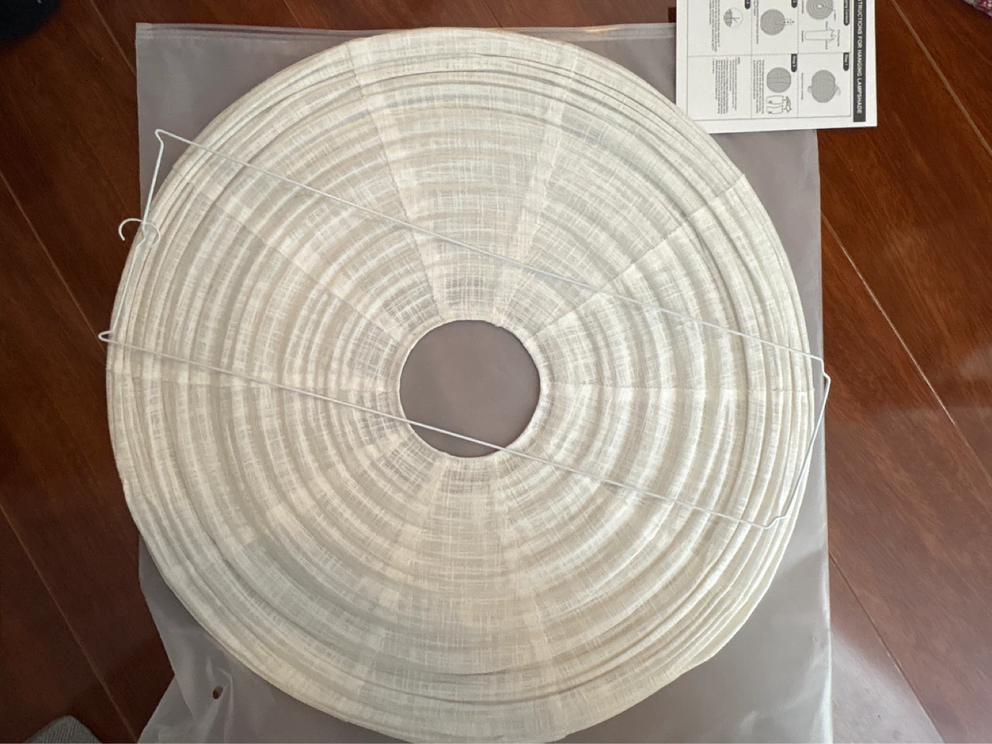 White Linen Lantern Lampshade