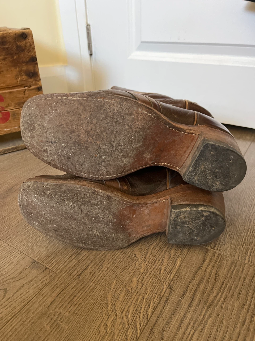 Brown leather boots - photo 3