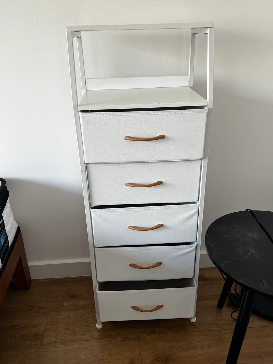[QUIcK SALE]White 5 Drawer Fabric Dresser - photo 2