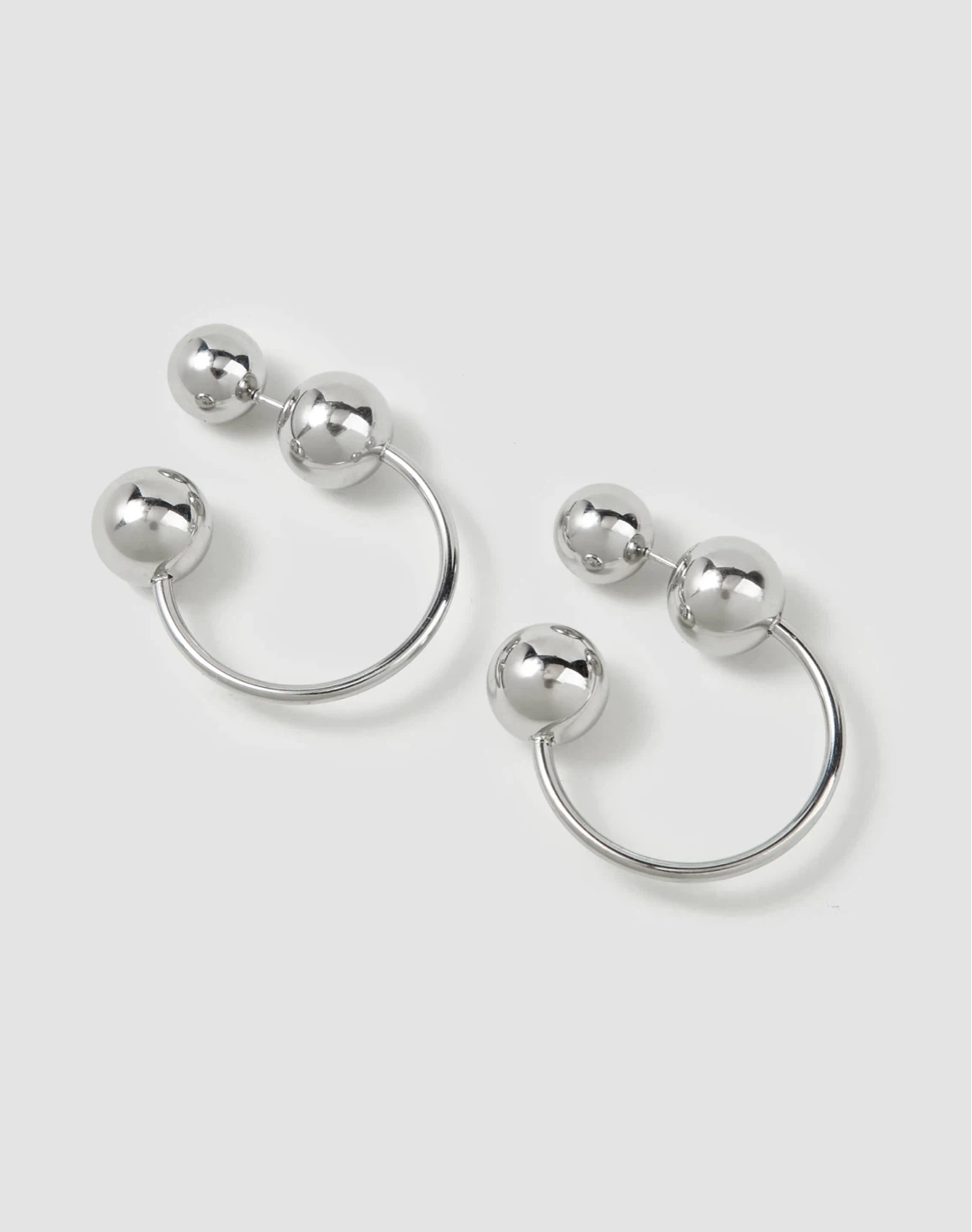 Silver Ball Drop Earrings - photo 4