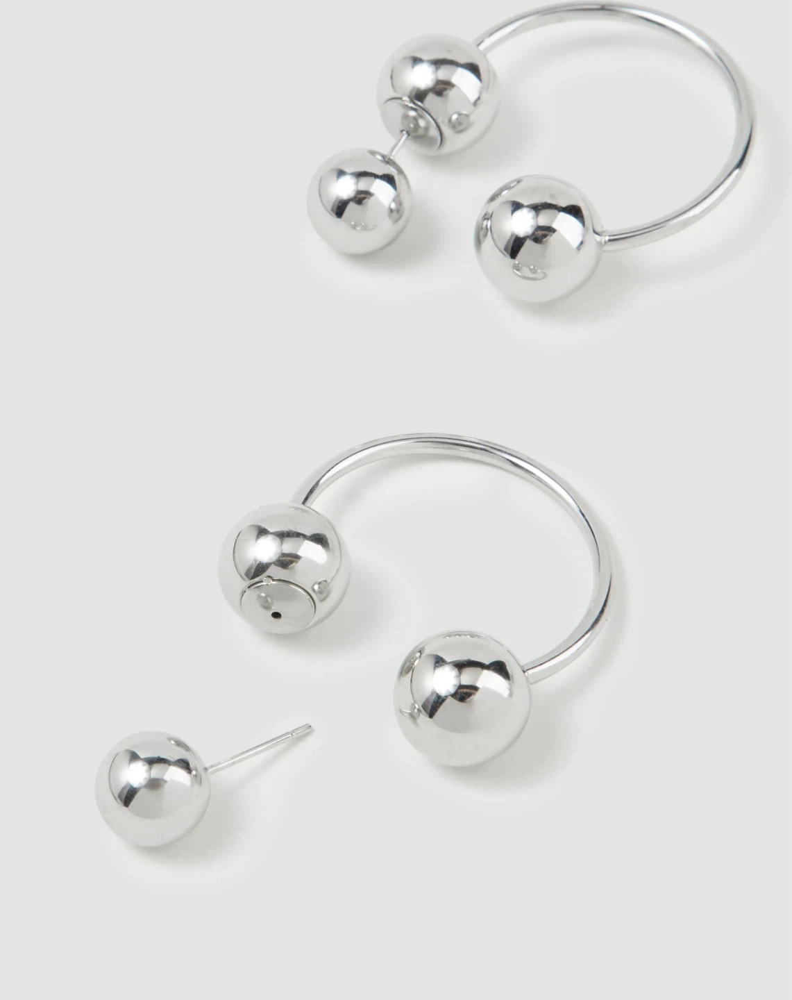 Silver Ball Drop Earrings - photo 5