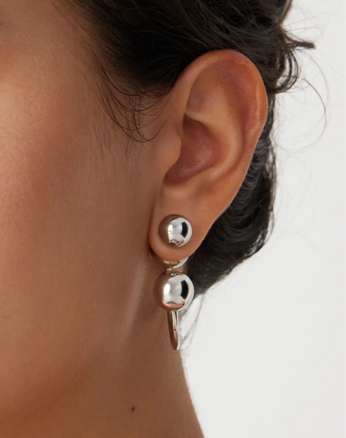 Silver Ball Drop Earrings - photo 3