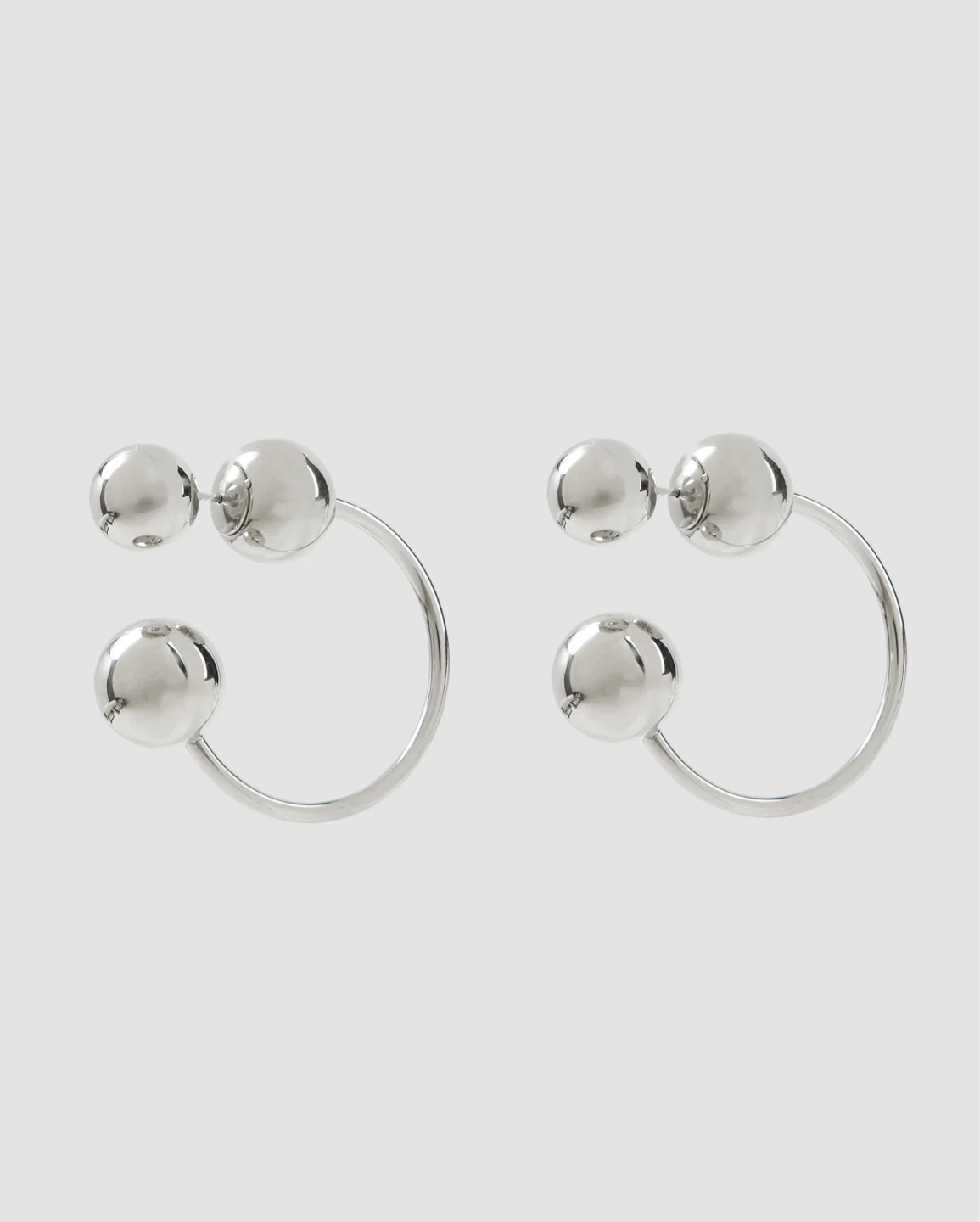 Silver Ball Drop Earrings - photo 2